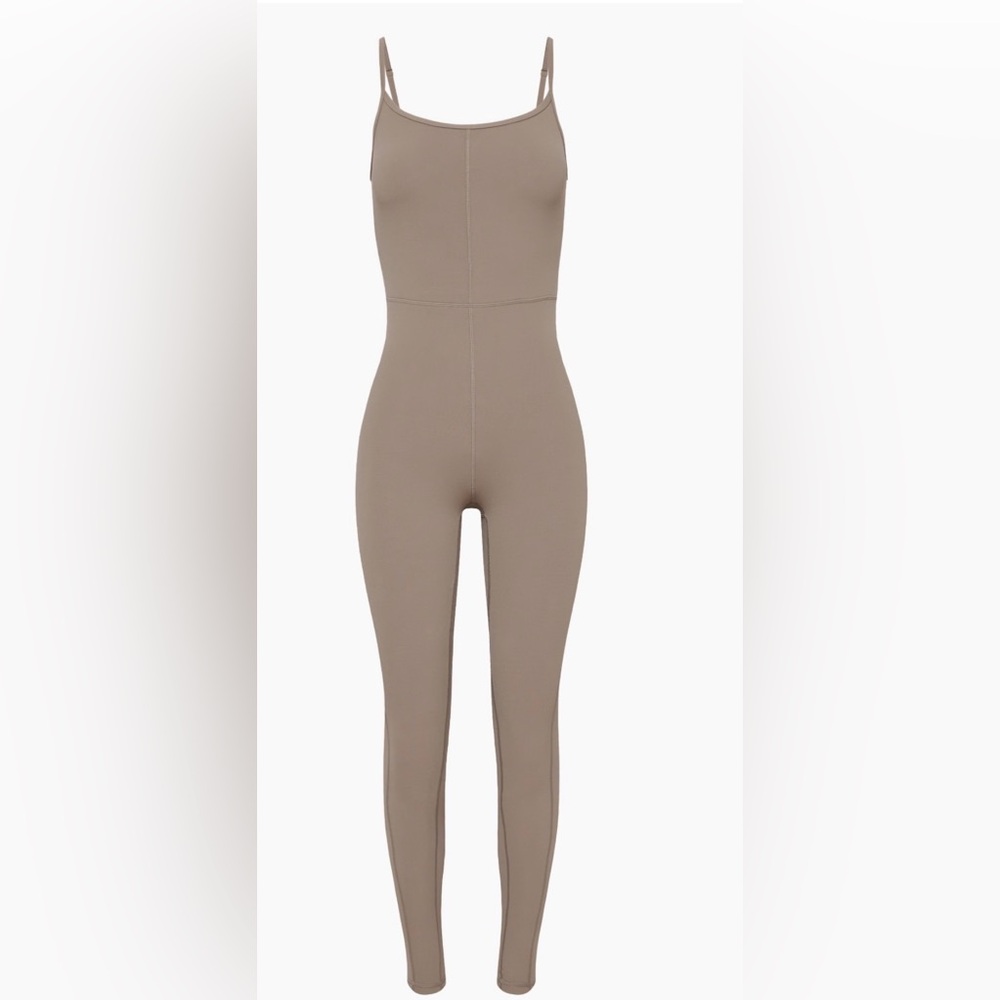 Aritzia Taupe Divinity Jumpsuit